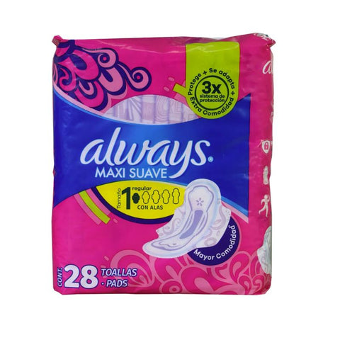TOTAL PROTECTION SANITARY PADS, 28 PACK