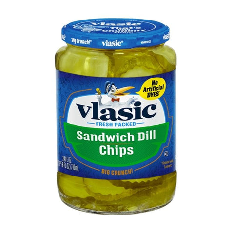 PICKLES, DILL, CHIPS, 453G