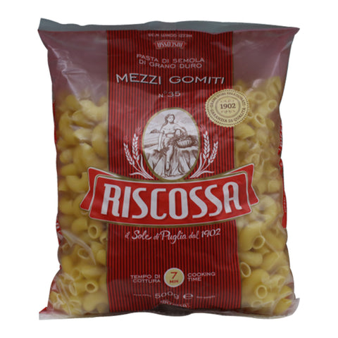 MEZZI GOMITI RIGATI N°35 DI SEMOLA DURA 500G