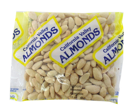 NUTS, ALMONDS, WHOLE, BLANCHED, 283G