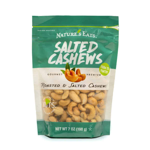 NUTS, CASHEWS, ROASTED & SALTED, 198G