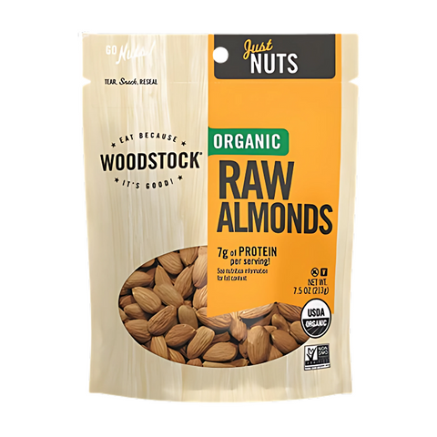 NUTS, ALMONDS, ORGANIC, WHOLE, ROASTED, UNSATED
