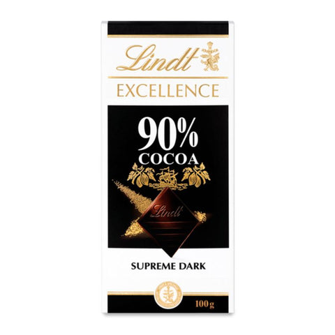 DARK CHOCOLATE BAR, 90%, 100G