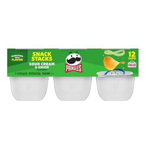 PRINGLES SOUR CREAM ONION, 12 CUPS