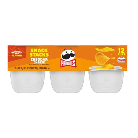 PRINGLES CHEEDAR CHEESE, 12 CUPS