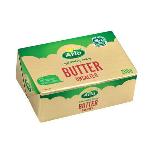 ARLA, UNSALTED BUTTER, 200G