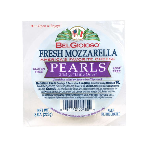 MOZZARELLA PEARL, 8 OZ,