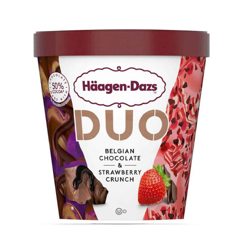 BELGIAN CHOCOLATE & STRAWBERRY CRUNCH, ICE CREAM, 473 ML