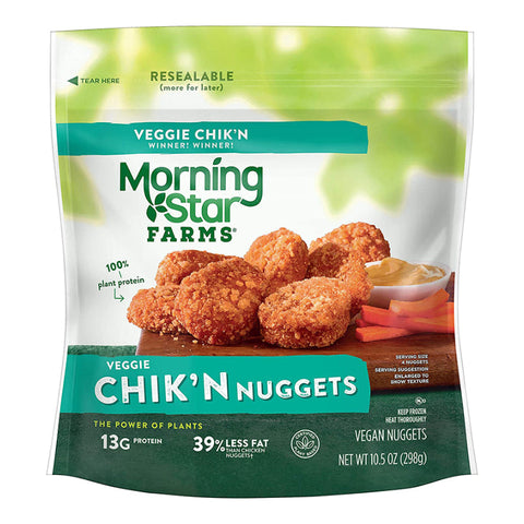 VEGAN ORGANIC CHICKEN,  NUGGETS, 298G