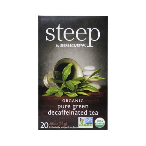 GREEN TEA PURE, DECAFFEINATED, ORGANIC, 20 TEA BAGS