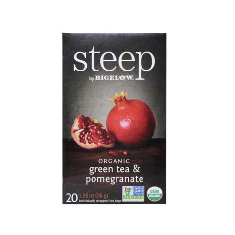 GREEN TEA & POMEGRANATE, ORGANIC, 20 TEA BAGS