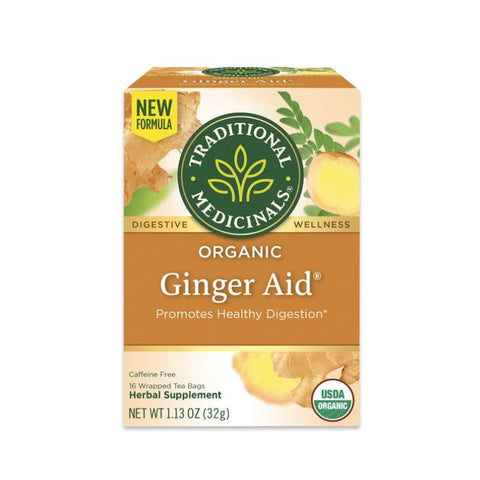 GINGER AID, ORGANIC, 16 TEA BAGS