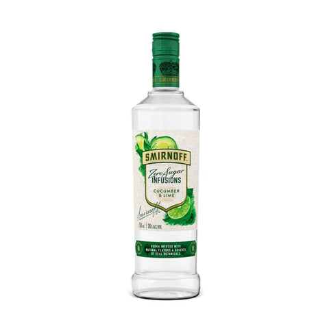 SMIRNOFF ZERO SUGAR INFUSIONS CUCUMBER & LIME 750ML