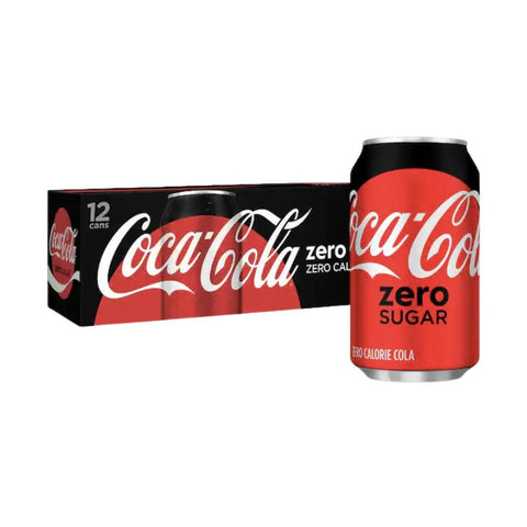 COKE ZERO, CAN, 12 PACK, 335ML