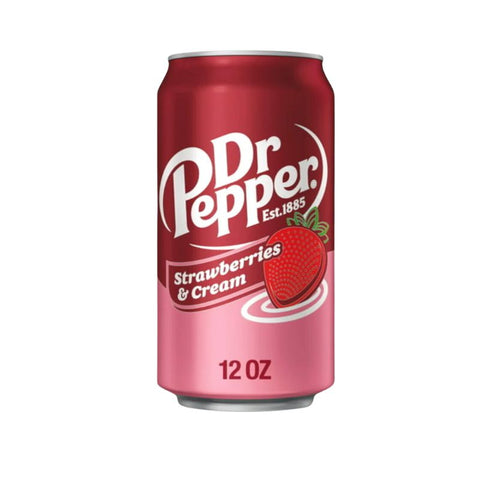 DR PEPPER, STRAW CREAM, 12 OZ