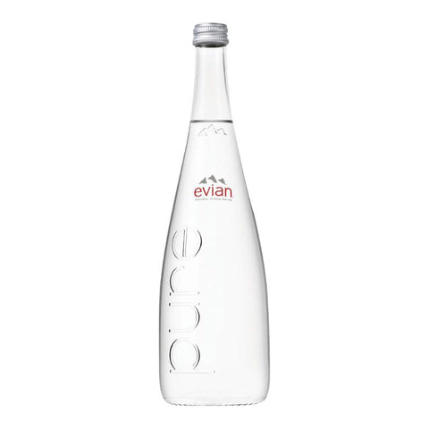 EVIAN WATER, GLASS, 750ML