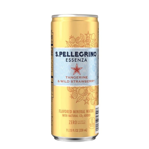 S. PLLEGRINO, TANGERINE & WILD STRAWBERRY, CAN, 330ML