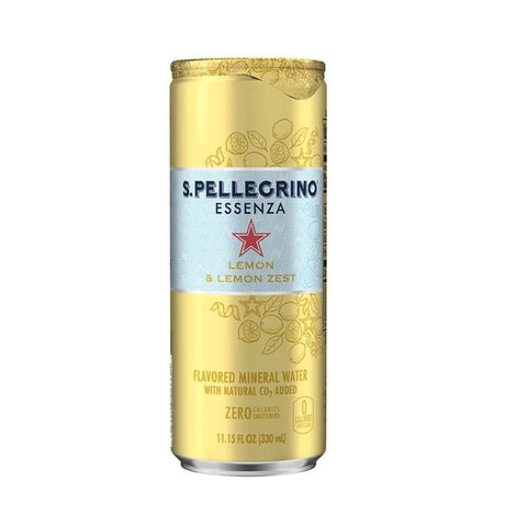 S. PLLEGRINO, LEMON & LEMON ZEST, CAN 330ML