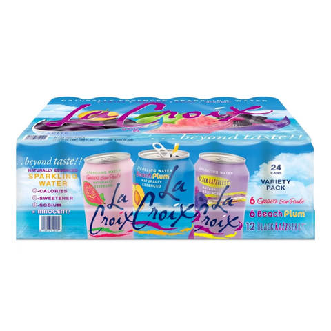 LA CROIX, GUAVA, BEACH PLUM, BLACKRAZZBERRY, 24 UNITS, 335ML