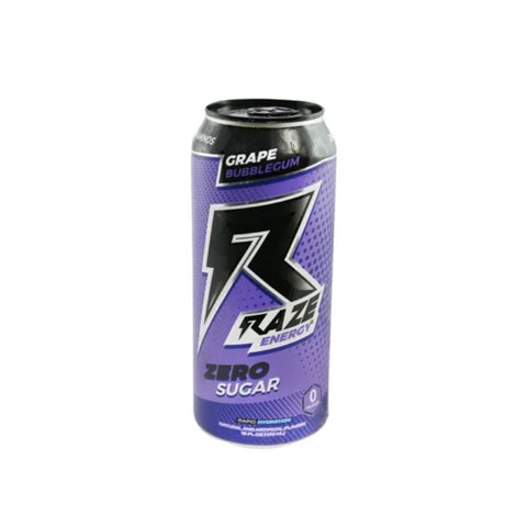 RAZE ENERGY GRAPE BUBBLEGUM, 16OZ