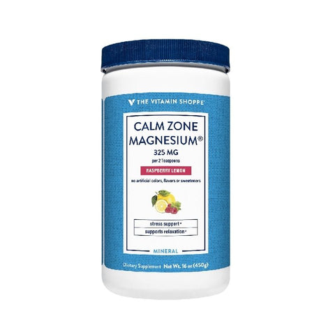 CALM ZONE MAGNESIUM POWDER, 325MG, RASPBERRY LEMON, 100SERV