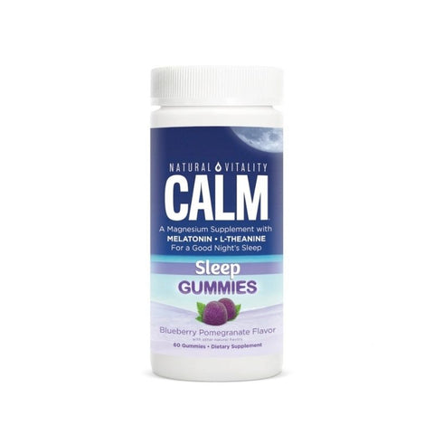 CALM MAGNESIUM SLEEP GUMMIES WITH MELATONIN AND L THEANINE, BLUEBERRY POMEGRANATE, 120U