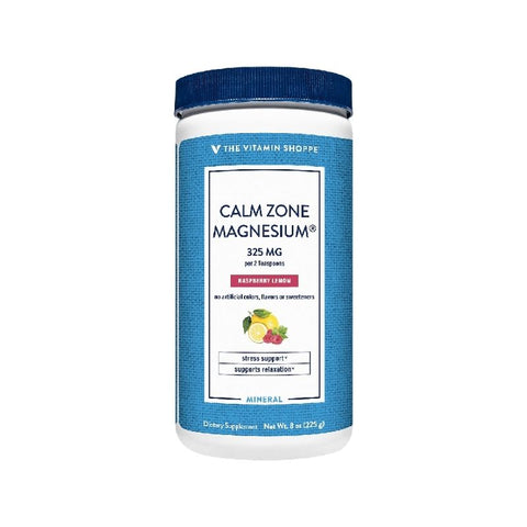 CALM ZONE MAGNESIUM POWDER, 325MG, RASPBERRY LEMON, 50SERV