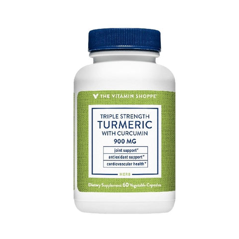 TURMERIC & CURCUMIN, TRIPLE STRENGTH, 900MG, VEGAN, 60 CAP