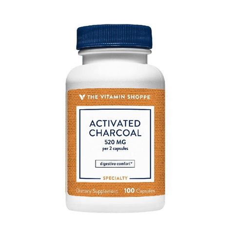 ACTIVATED CHARCOAL, 520MG, 100 CAP