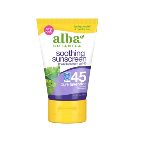 SUN CARE, SPF 45, CREAM, VEGAN, LAVENDER, 113G