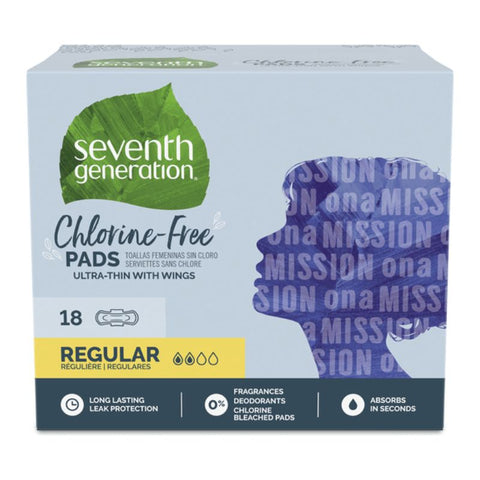 SANITARY PANTY LINER, CHLORINE FREE, ORGANIC, REGULAR, 18UNITS