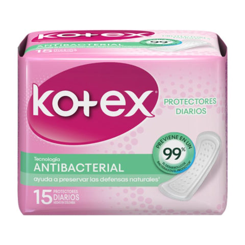 ANTIBACTERIAL PROTECTIVE DAILY PADS, 15 PACK