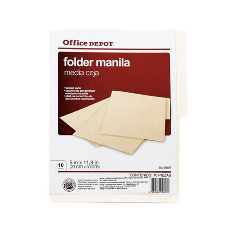 MANILA LETTER FOLDER, 10PCS