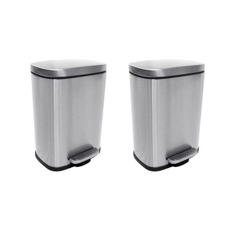 TRASH BIN, STAINLESS,5L, 2 PACK