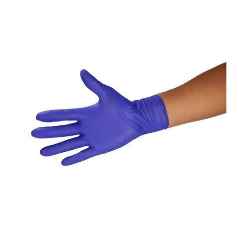 BLUE NITRILE POWDER GLOVE, 100 UN