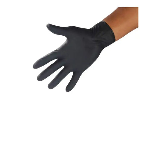 BLACK NITRILE GLOVE, 100 UN