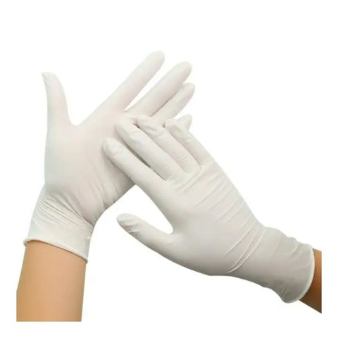 WHITE SYNTHETIC GLOVE, 100UN