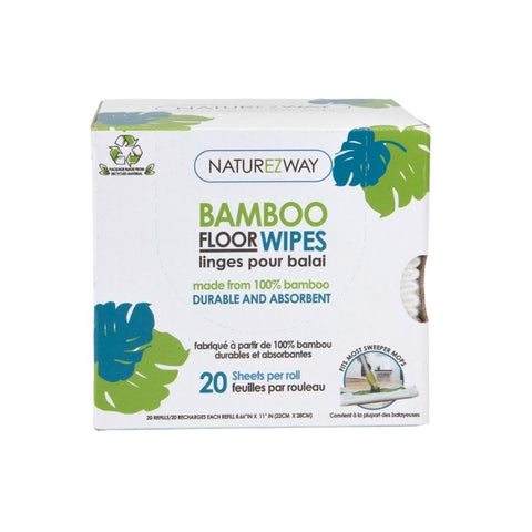 FLOOR WIPES, MADE FROM BAMBOO, 20 SHEETS