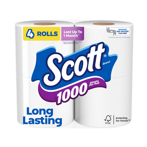 TOILET PAPER,ESSENCES, 4 PACK