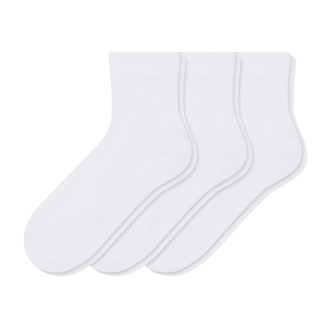 WHITE ANKLE SOCKS, ADULT, SIZE 45