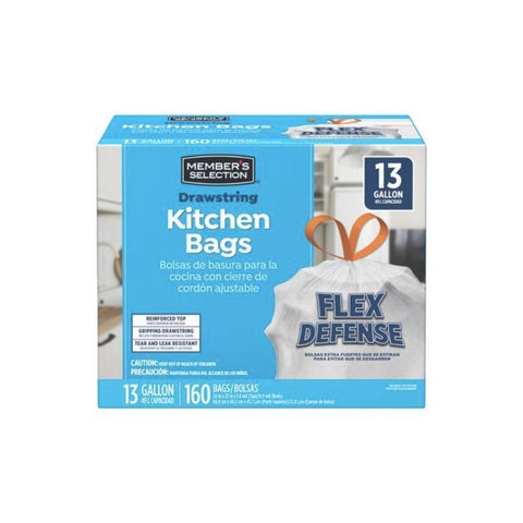 KITCHEN GARBAGE BAGS, 49L, 160U