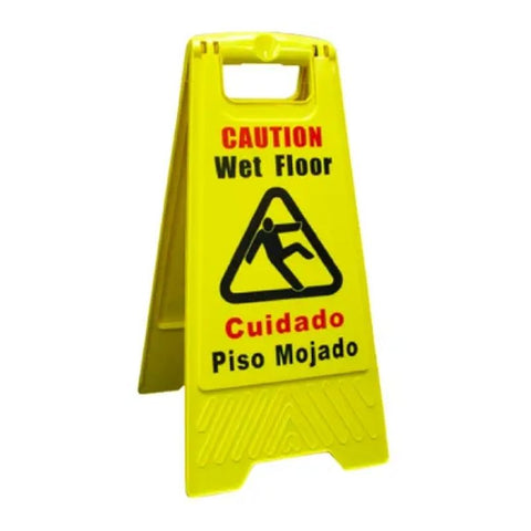 PLASTIC ”WET FLOOR” SIGN