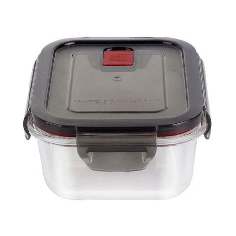 SQUARE GLASS JAR, 600ML