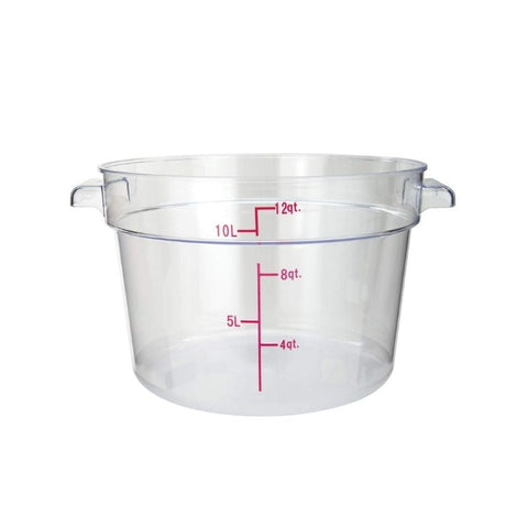 ROUND STORAGE CONTAINER, TRASLUCENT, 12QT