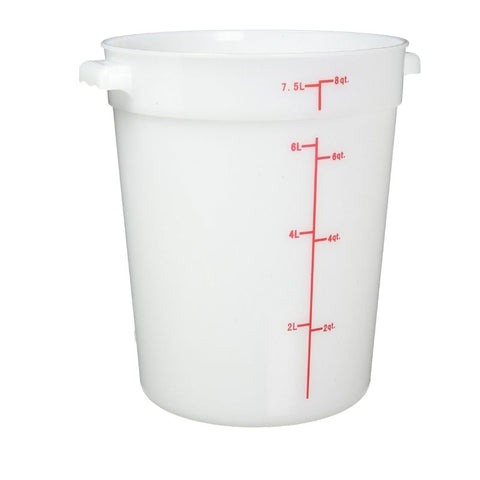 ROUND STORAGE CONTAINER, WHITHE, 8QT