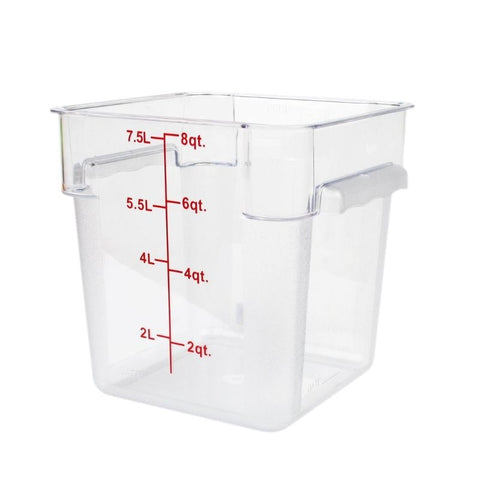 SQUARE  STORAGE CONTAINER, TRASLUCENT, 8QT