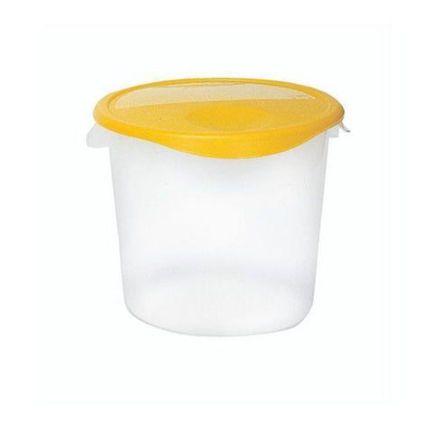 CLEAR ROUND, PLASTIC CONTAINER, WITH LID, 22QT