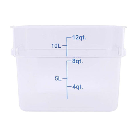 CLEAR SQUARE, PLASTIC CONTAINER, 12QT