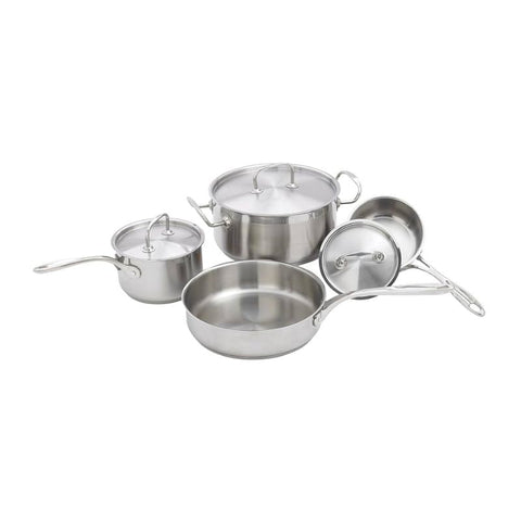 COOKWARE SET, STAINLESS STEEL, 7 PCS