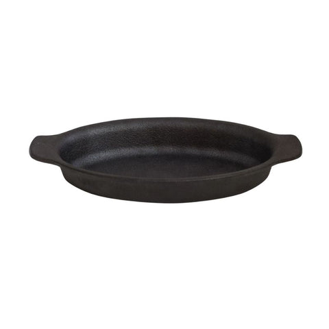 CAST IRON, OVAL SKILLET, 9"IN